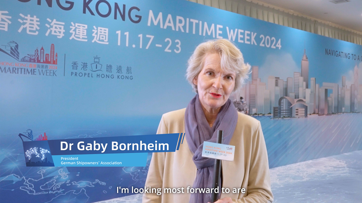 Hong Kong Maritime Week 2024 - A Quick Interview with Dr Gaby Bornheim, President of German Shipowners' Association